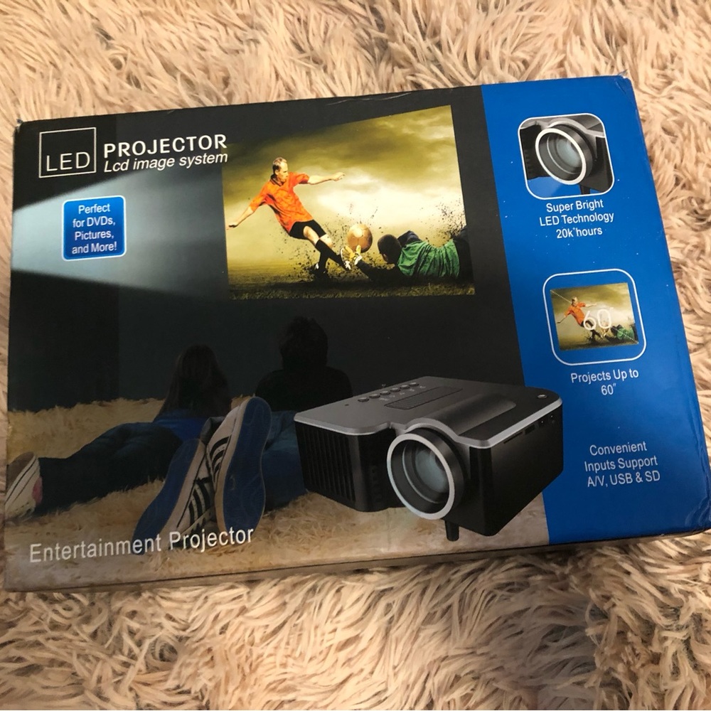 LED projector entertainment image system.